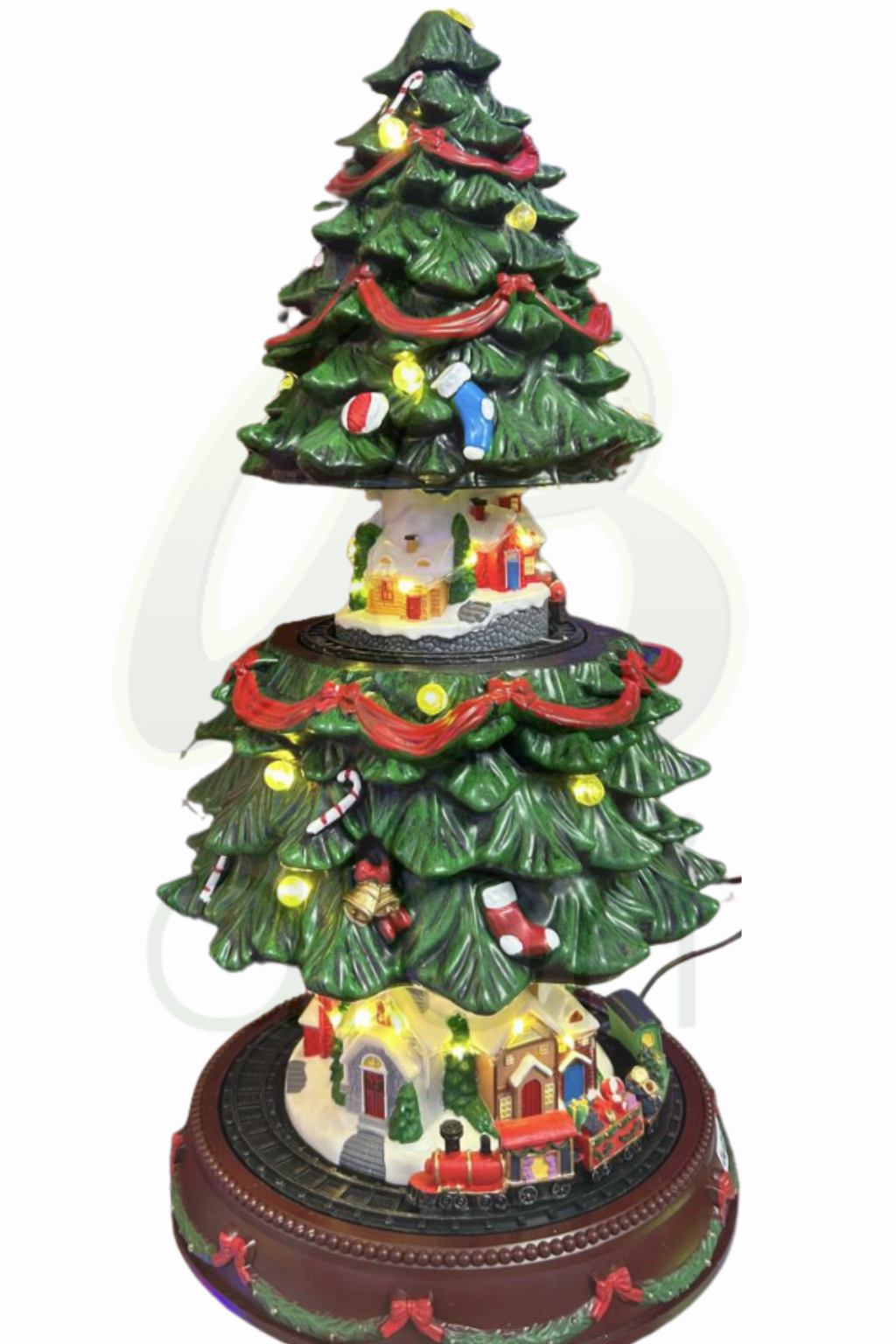 Villa Decorativa en Forma de Árbol de 50 cm con Movimiento