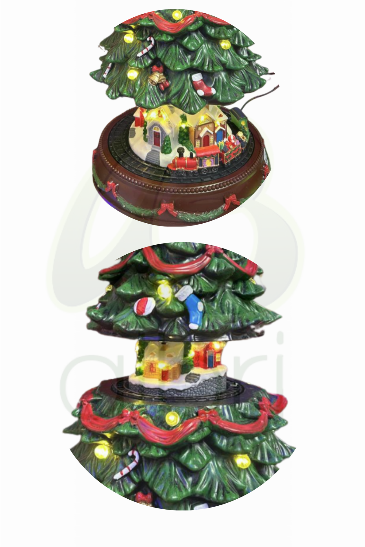 Villa Decorativa en Forma de Árbol de 50 cm con Movimiento