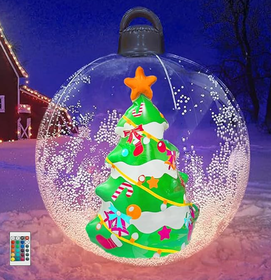 Globo Inflable Navideño con Luz RGB