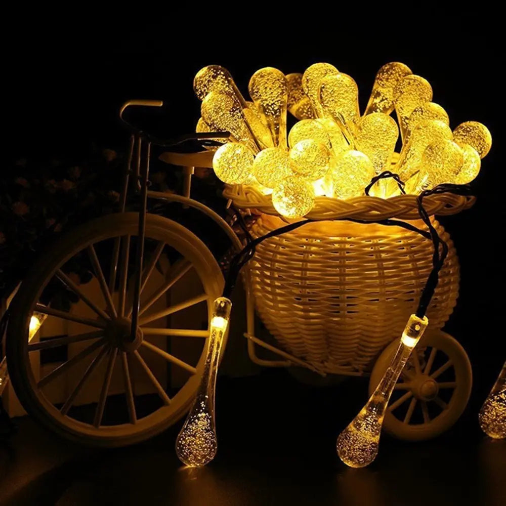 Luces lineales solares con diseño de gotas