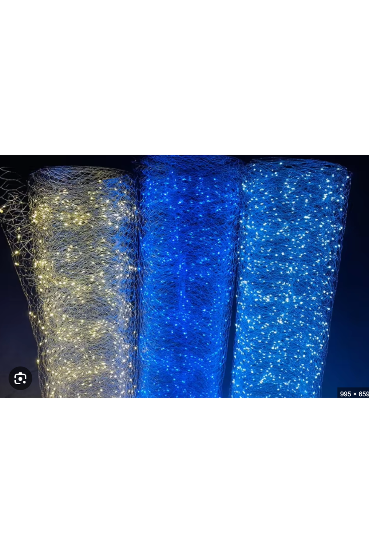 Malla Decorativa en Alambre con Luces LED de 10 m x 1 m