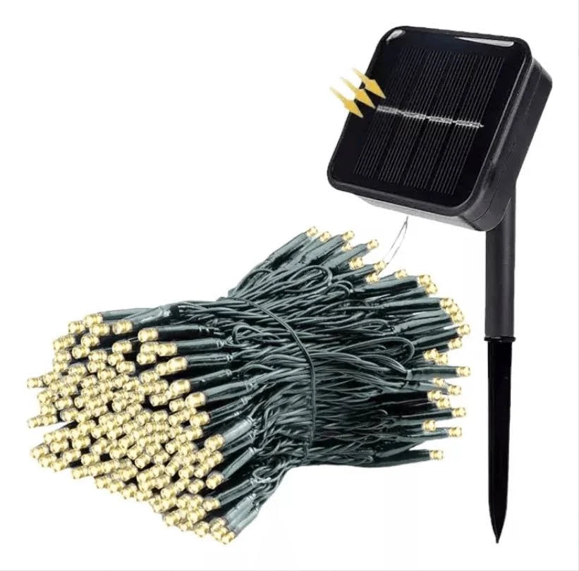 Luces Lineales Decorativas con Panel Solar, de 100 a 1000 Bombillos